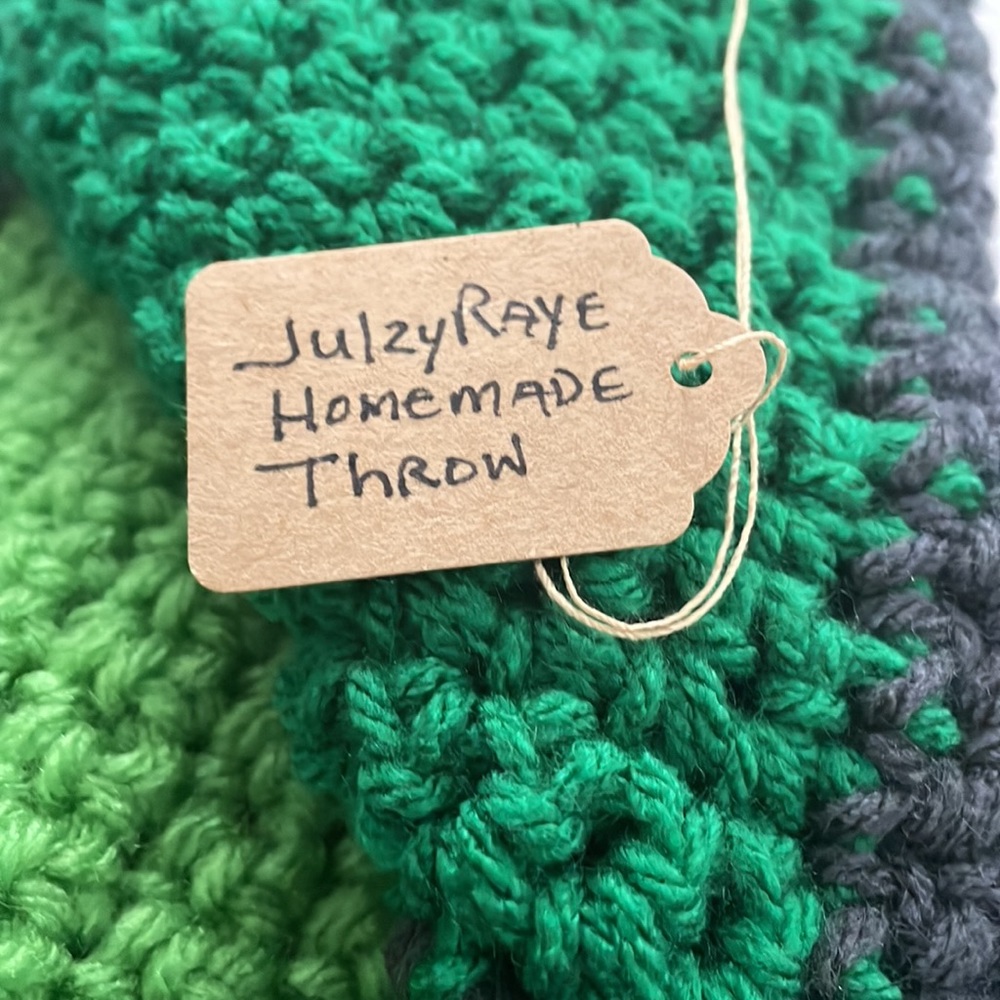 “Rubik’s Cube” Blanket for One- crochet Homemade by JulzyRaye- multi-colors - Picture 11 of 12